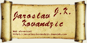 Jaroslav Kovandžić vizit kartica